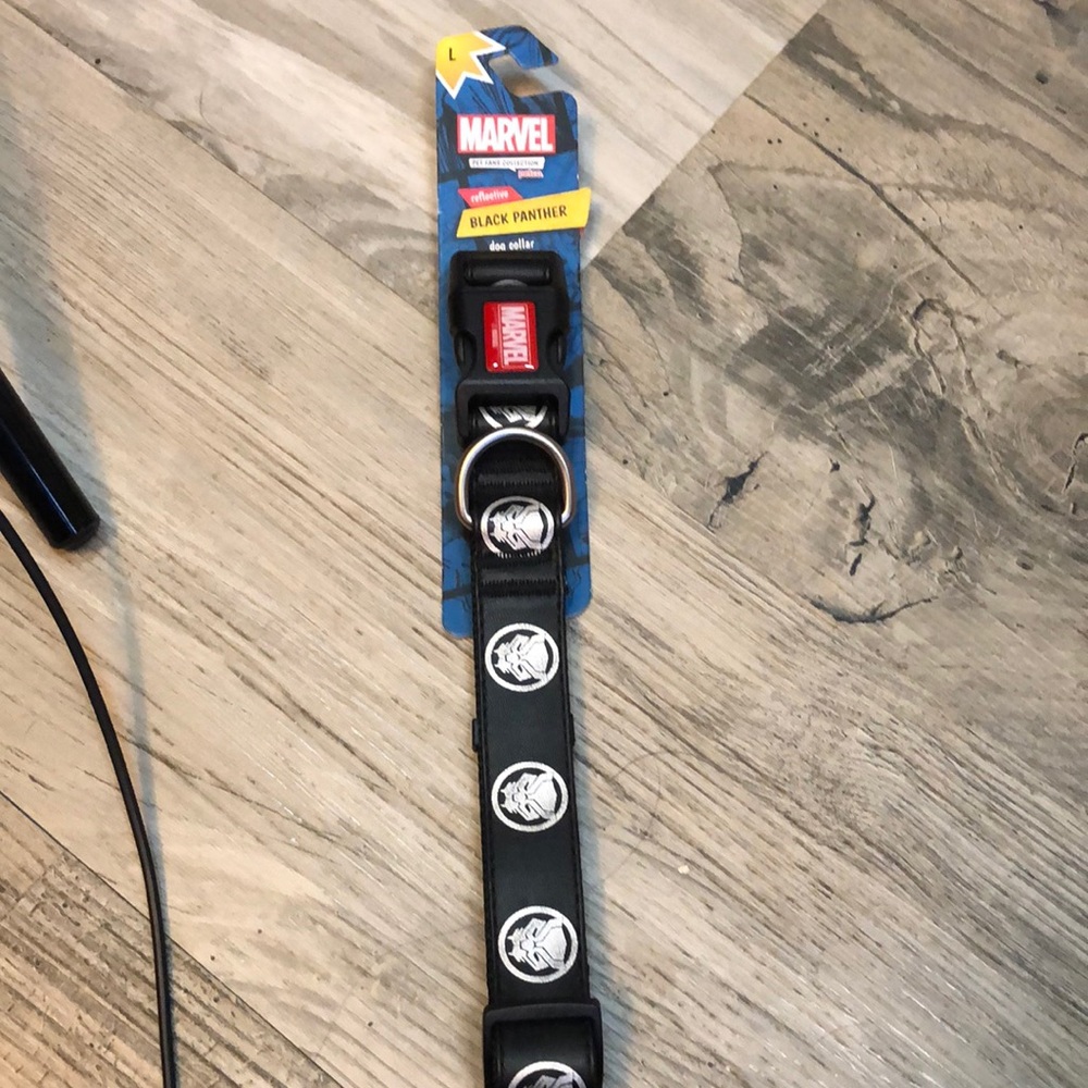 Black Panther Marvel Dog Collar Large NWT